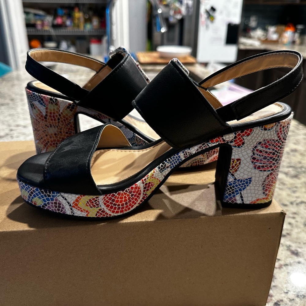 New Springstep mosaic block heels.